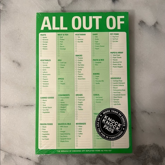 Kitchen | Knock Knock Pads All Out Of Grocery List | Poshmark
